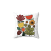 Vintage Flowers Desert Bliss Spun Polyester Square Pillow