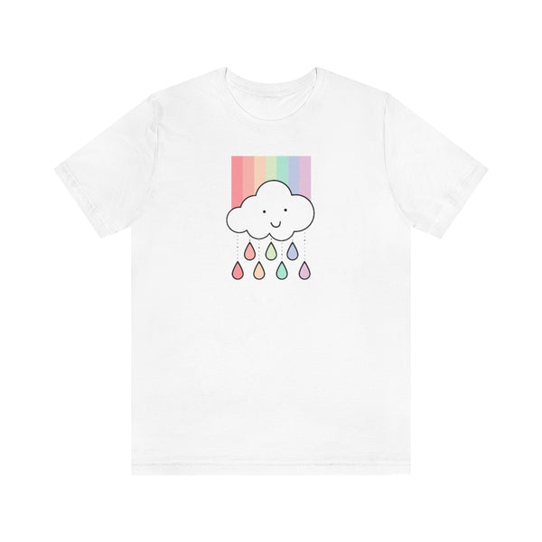 Rainbow Cloud T-shirt, Inspirational t, growth mindset tshirt, fun happy shirt, rainbow art, kawaii, cute design shirt